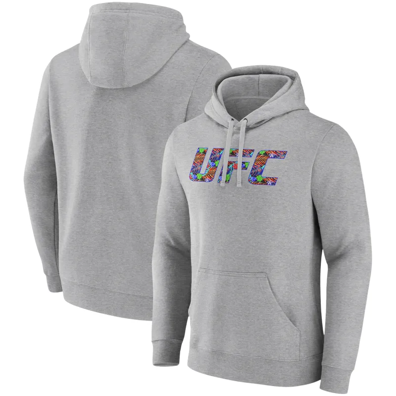 Men's Gray Dustin Poirier Unrivaled UFC Logo Pullover Hoodie sold by UFC