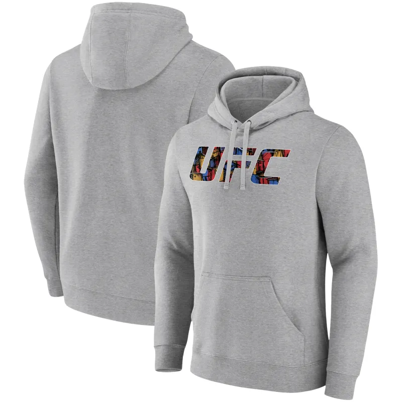 Men's Gray Charles Oliveira Unrivaled UFC Logo Pullover Hoodie sold by UFC