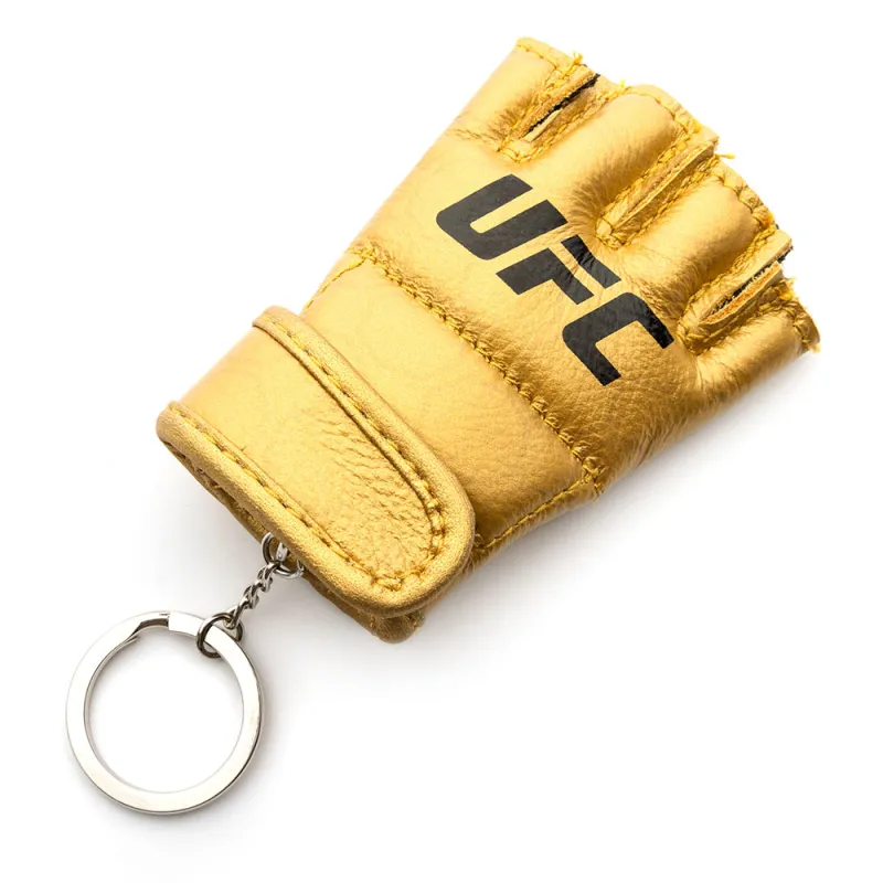 Gold UFC 2.5" x 3.5" MMA Key Chain made by UFC