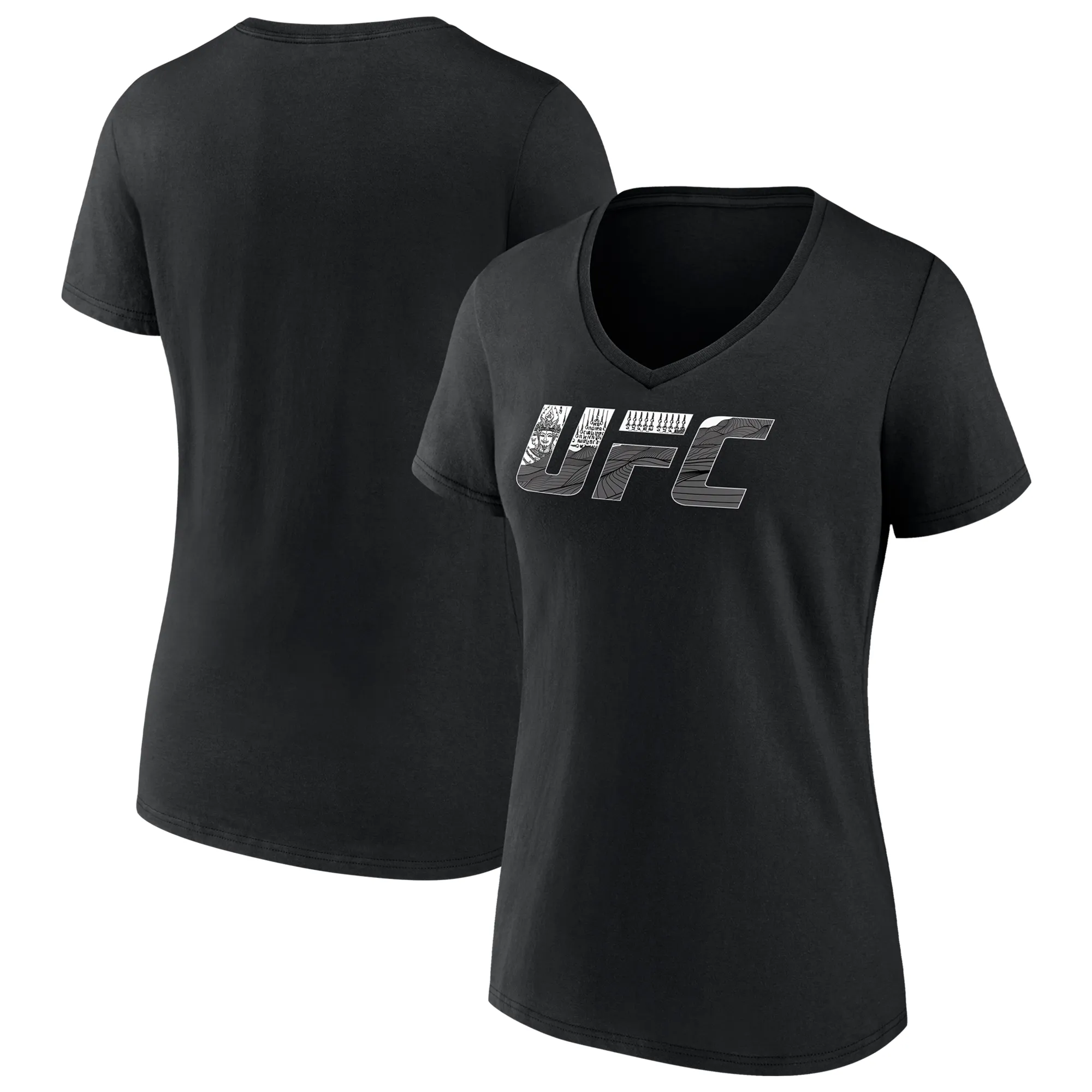 Women's Black Khalil Rountree UFC Unrivaled V-Neck T-Shirt sold by UFC