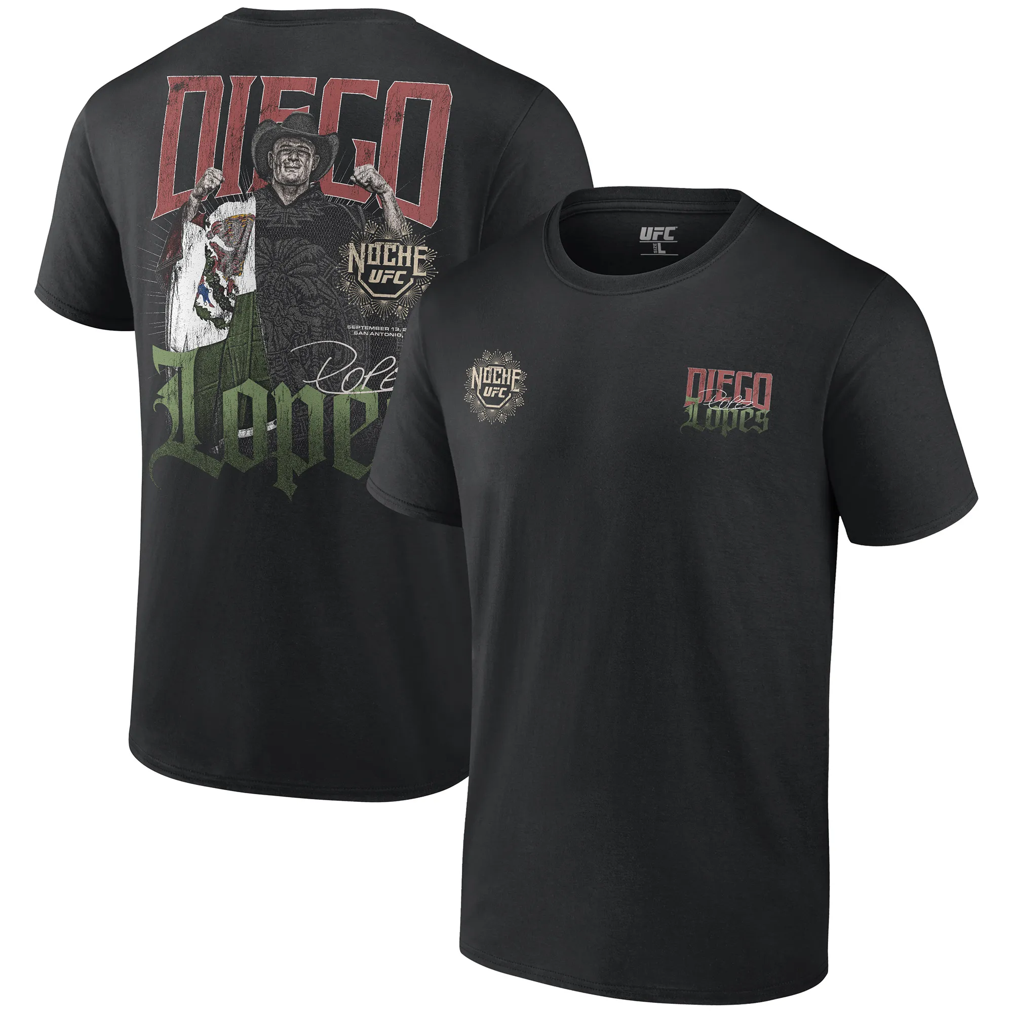 Men's Black Diego Lopes Graphic T-Shirt sold by UFC