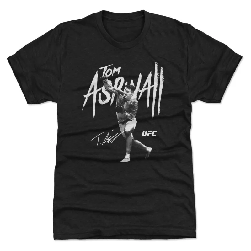 Men's 500 Level  Heather Black Tom Aspinall Signature Premium Tri-Blend T-Shirt sold by UFC