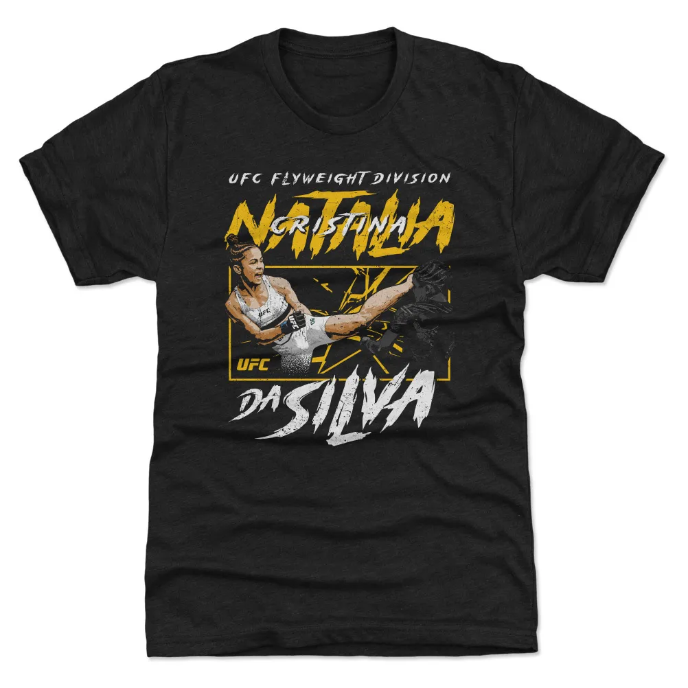 Men's 500 Level Black Natalia Silva Head Kick Premium Tri-Blend T-Shirt sold by UFC