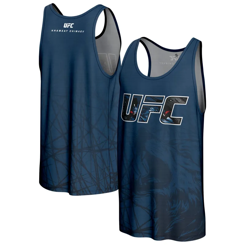 Men's ProSphere Blue Khamzat Chimaev Unrivaled Tank Top sold by UFC
