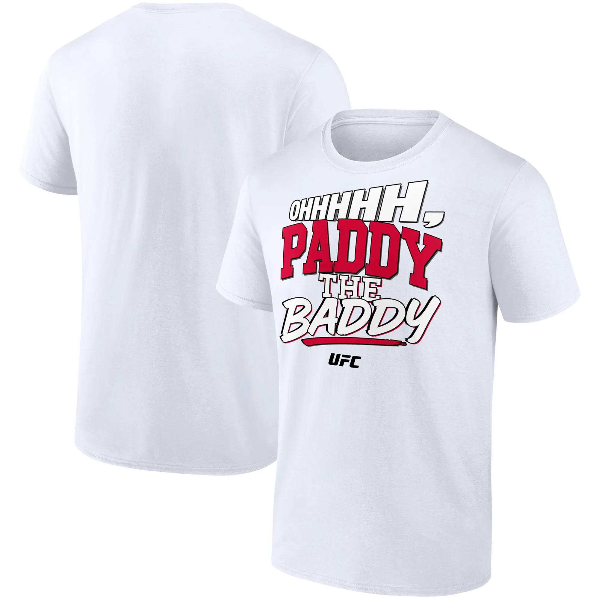 Men's White Paddy Pimblett Oh, Paddy The Baddy T-Shirt sold by UFC