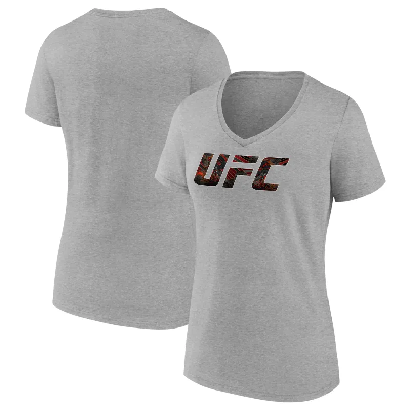 Women's Gray Alexandre Pantoja UFC Unrivaled V-Neck T-Shirt sold by UFC