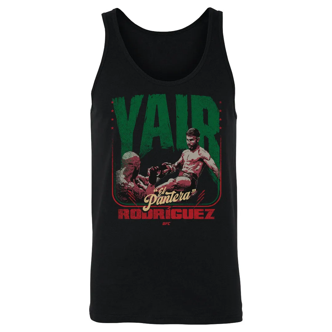 Men's Black Yair Rodríguez "El Pantera" Front Kick Tank Top sold by UFC