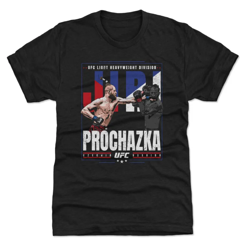 Men's 500 Level Heather Black Jiri Prochazka Tri-Blend T-Shirt sold by UFC