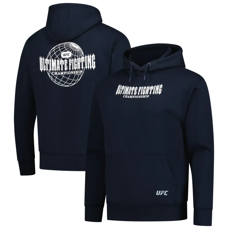 Men's Navy UFC Globe Graphic Hoodie sold by UFC