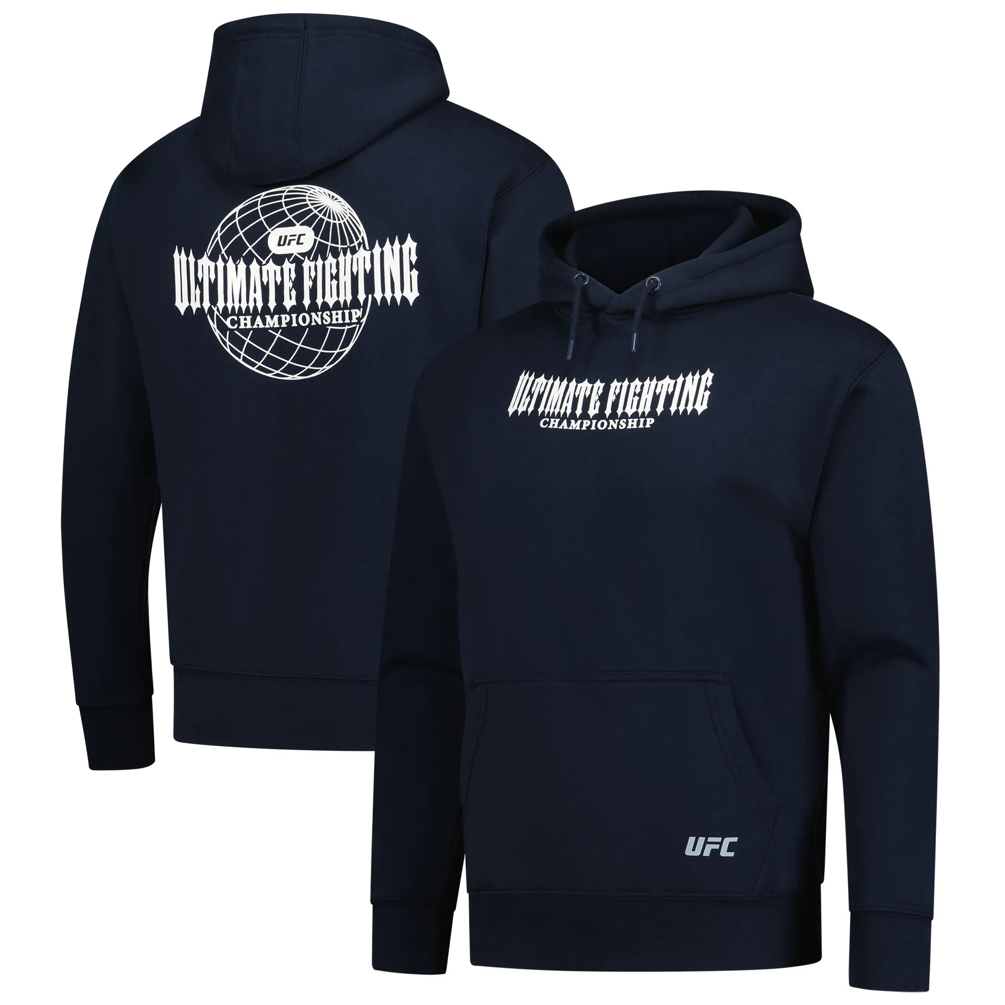 Men's Navy UFC Globe Graphic Hoodie sold by UFC