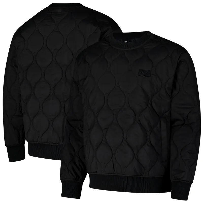 Men's UFC Black Relaxed Fit Quilted Pullover Jacket sold by UFC