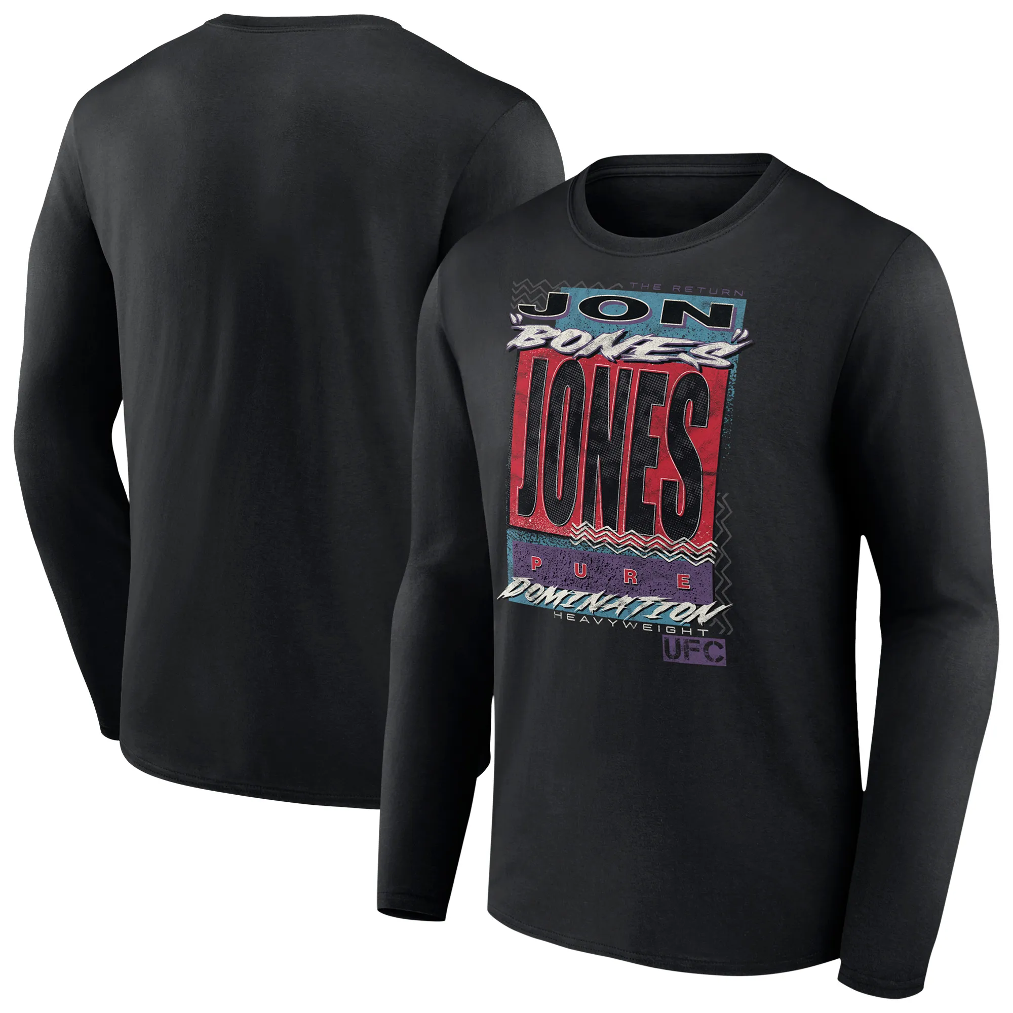 Men's Black Jon Jones Pure Domination Long Sleeve T-Shirt sold by UFC