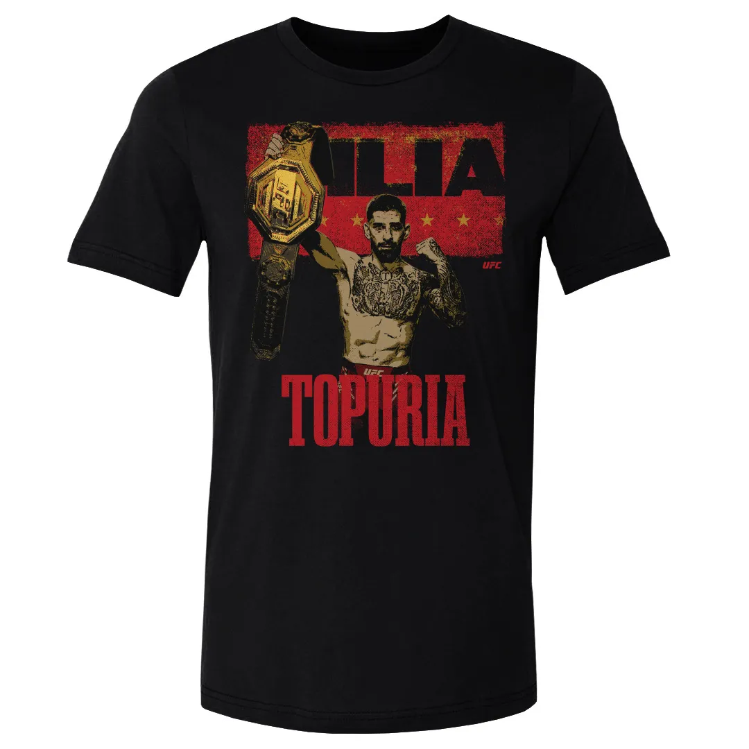 Men's Black Ilia Topuria El Matador Belt T-Shirt sold by UFC