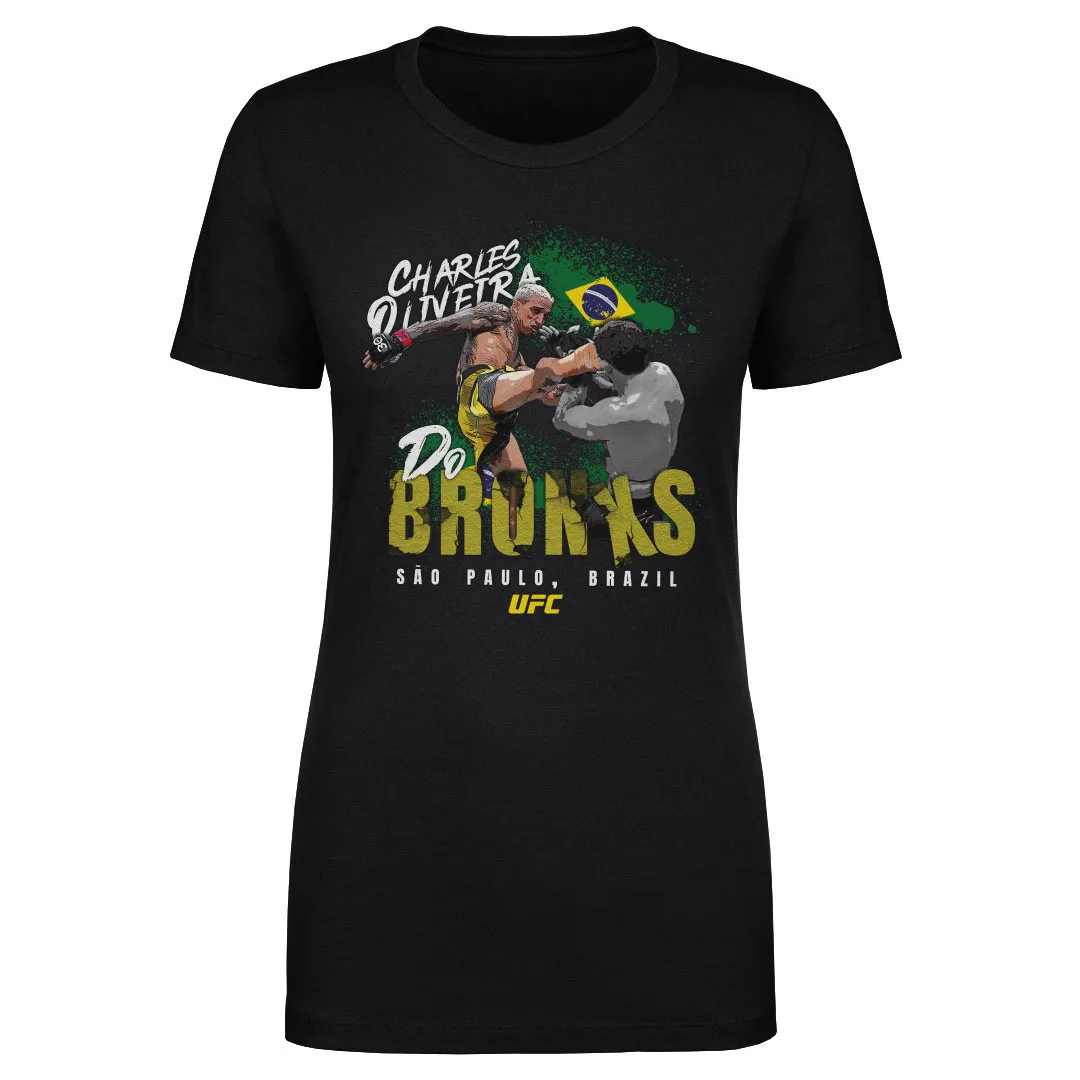 Women's 500 Level Heather Black Charles Oliveira "Do Bronx" T-Shirt sold by UFC