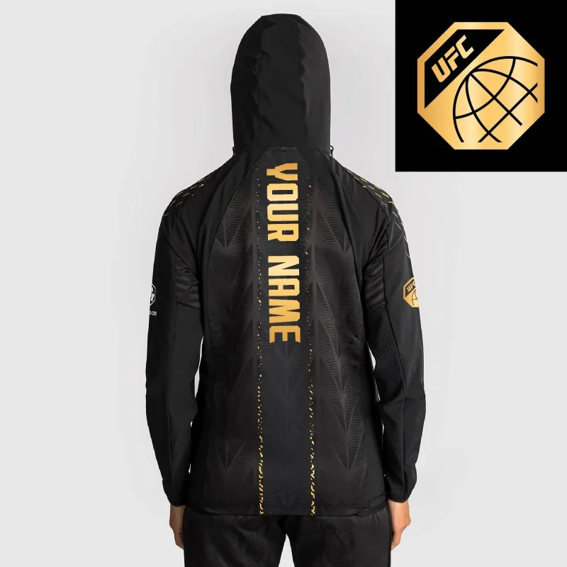 Women's UFC Zenith by Venum Black/Gold Authentic Fight Night UFC Universal Personalized Champion Full-Zip Walkout Hoodie sold by UFC