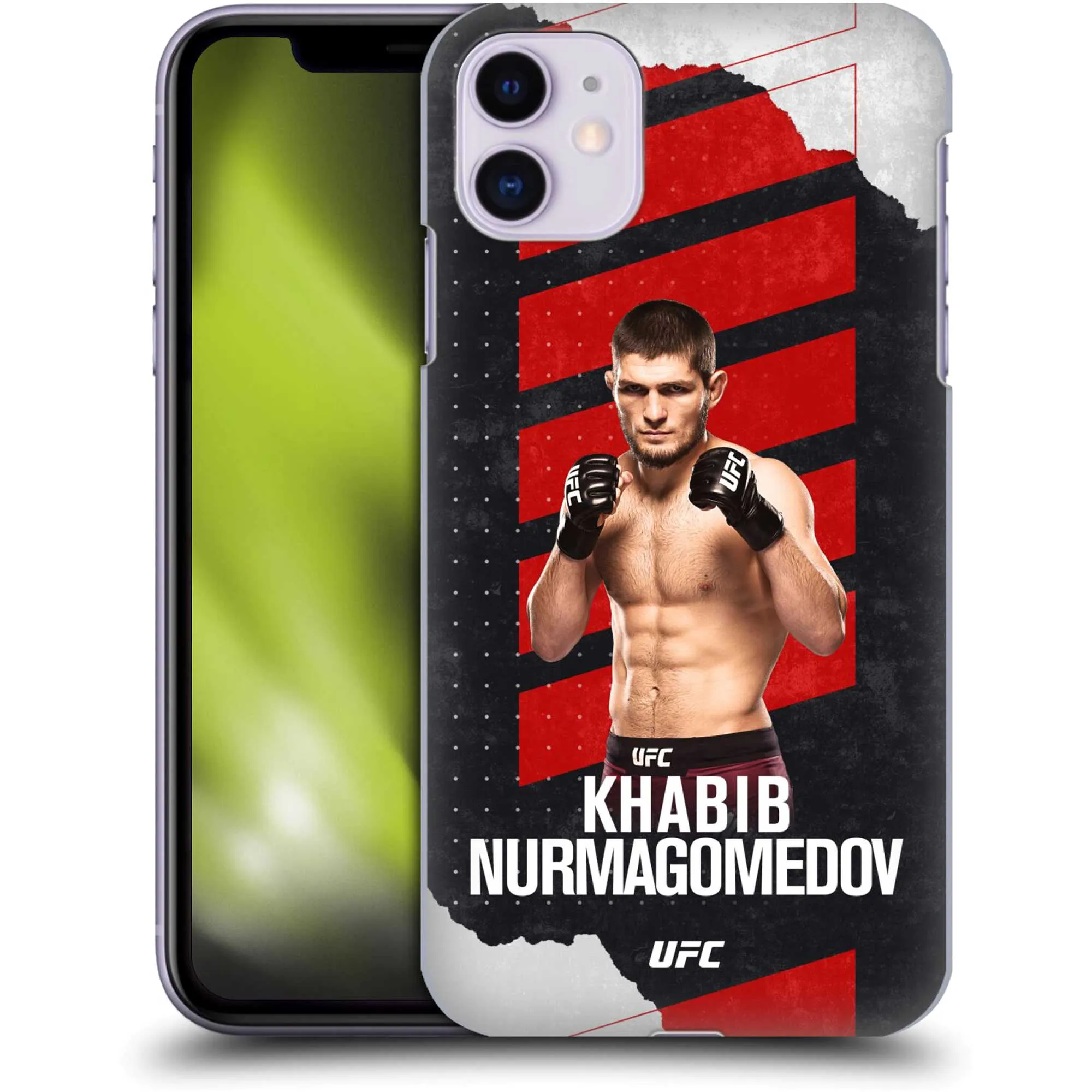 Khabib Nurmagomedov Fight Card Hard Shell iPhone Case sold by UFC