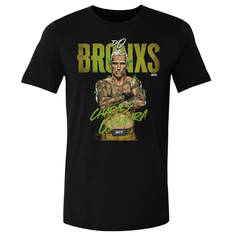 Men's 500 Level Black Charles Oliveira "Do Bronx" T-Shirt sold by UFC