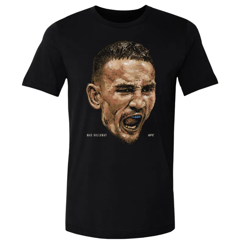 Men's 500 Level Black Max Holloway Portrait T-Shirt sold by UFC