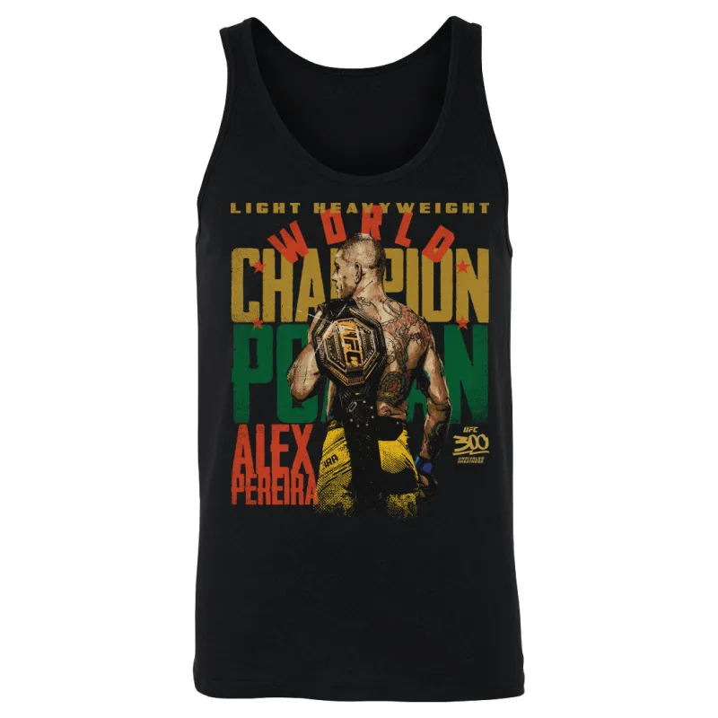 Men's  Black Alex Pereira UFC 300 Light Heavyweight Champion Tank Top sold by UFC