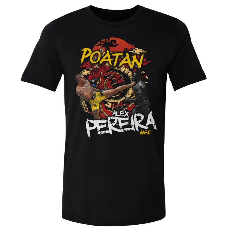 Men's 500 Level  Black Alex Pereira "Poatan" T-Shirt sold by UFC