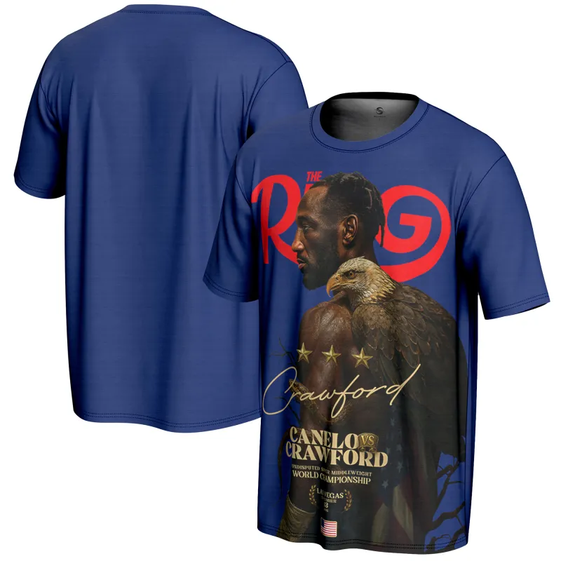 Canelo vs. Crawford Men's ProSphere Blue Crawford T-Shirt made by UFC