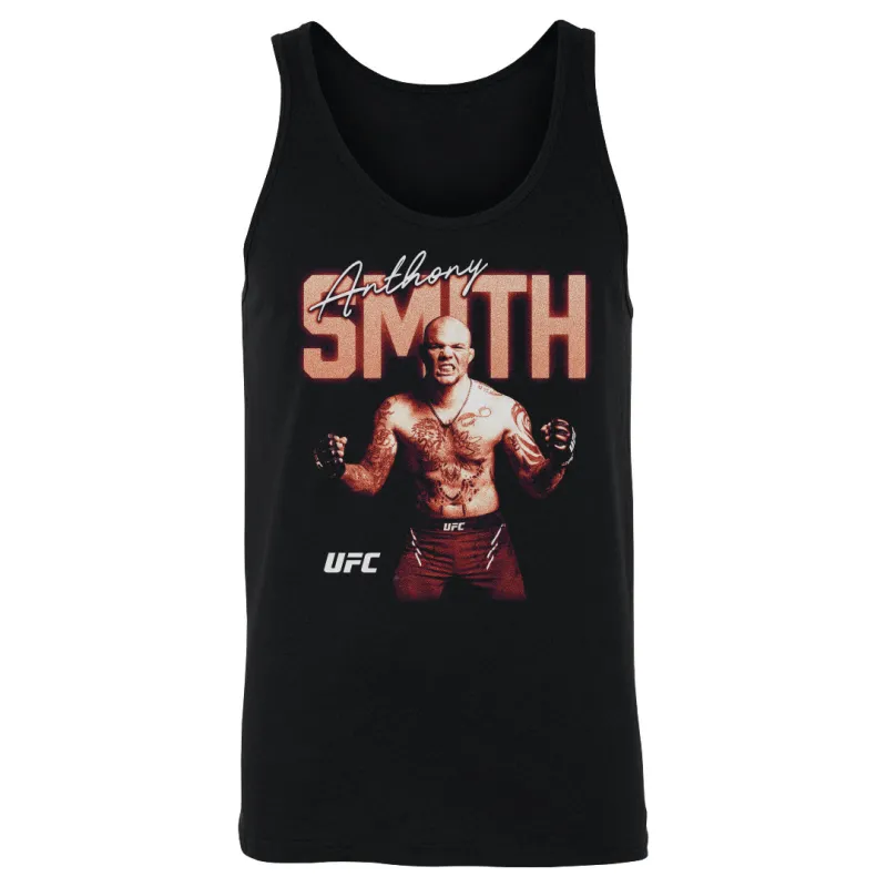 Men's 500 Level Black Anthony Smith Bitmap Tank Top sold by UFC