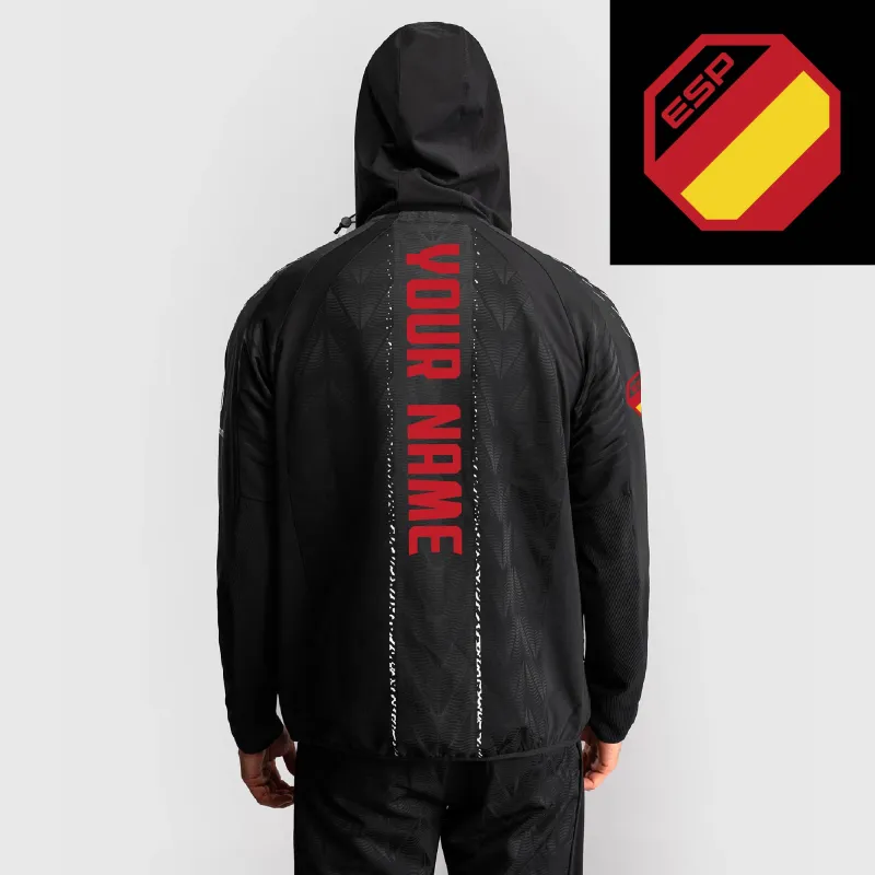 Men's UFC Zenith by Venum Black Authentic Fight Night Spain Personalized Full-Zip Walkout Hoodie sold by UFC