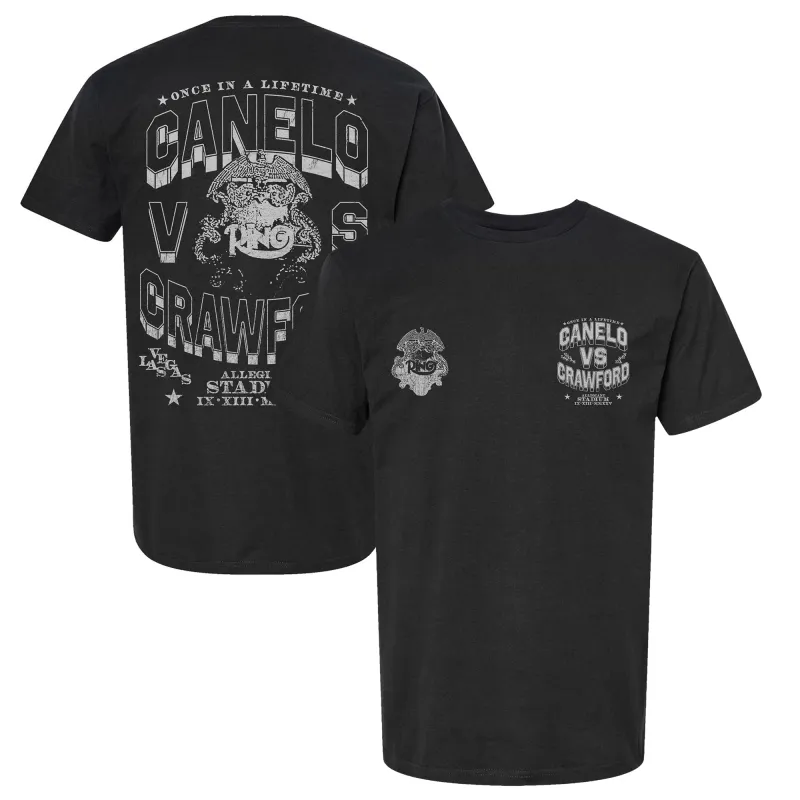 Canelo vs. Crawford Men's Black Lifetime T-Shirt made by UFC