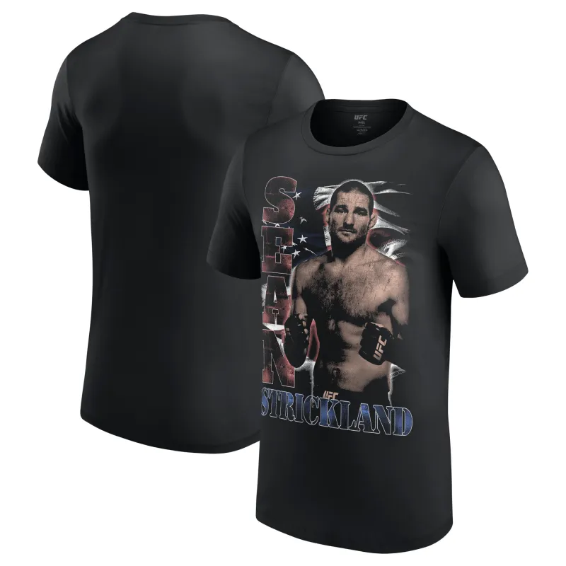 Men's UFC Black Sean Strickland Quasar T-Shirt sold by UFC