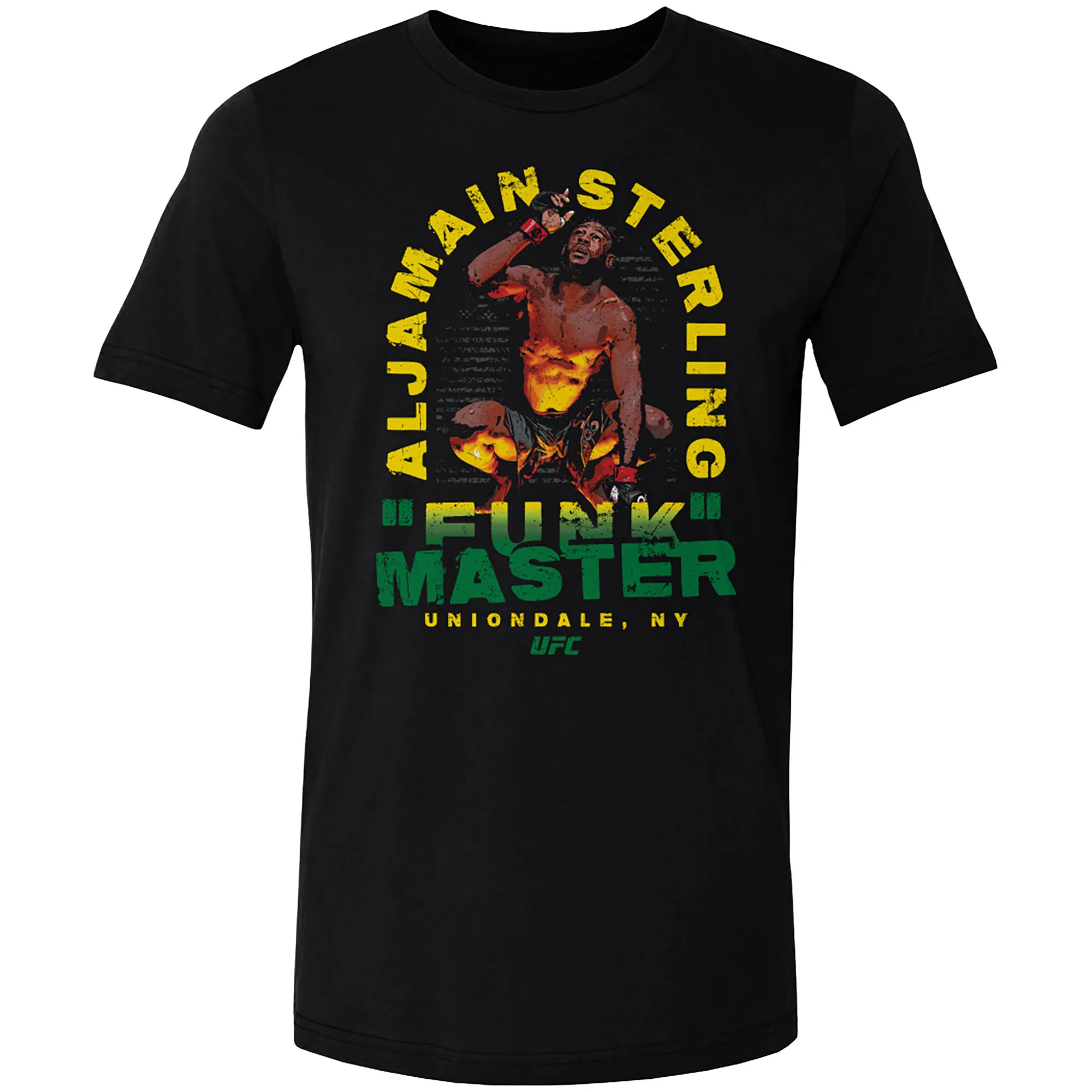Men's 500 Level Black Aljamain Sterling Funk Master T-Shirt sold by UFC