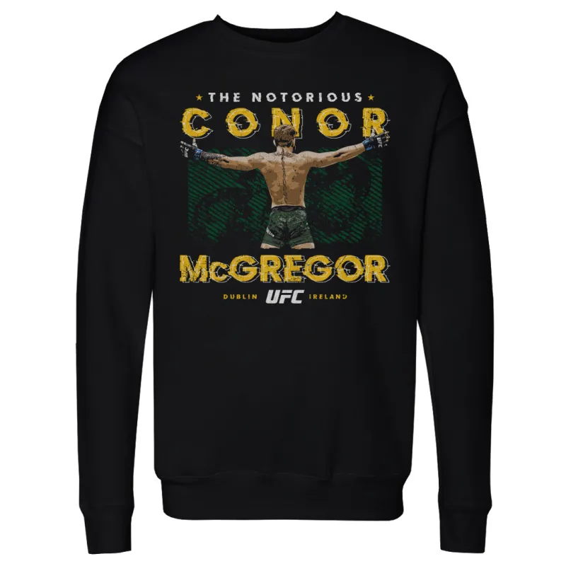 Men's 500 Level Black Conor McGregor Offset Pullover Sweatshirt sold by UFC