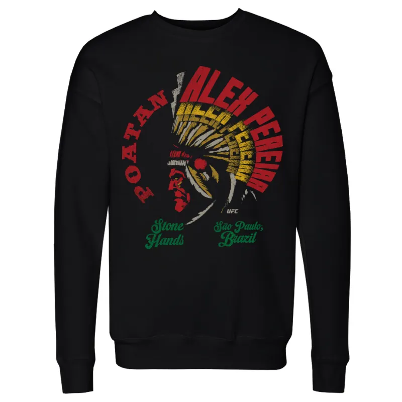 Men's 500 Level Black Alex Pereira Pullover Sweatshirt sold by UFC