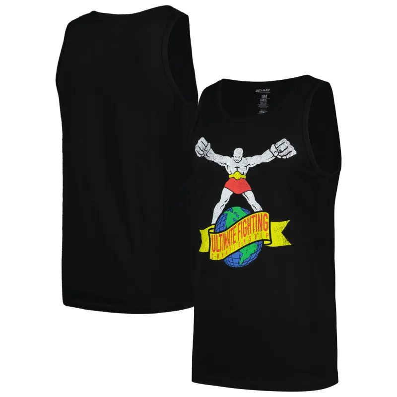 Men's UFC Black Ulti-Man Globe Tank sold by UFC