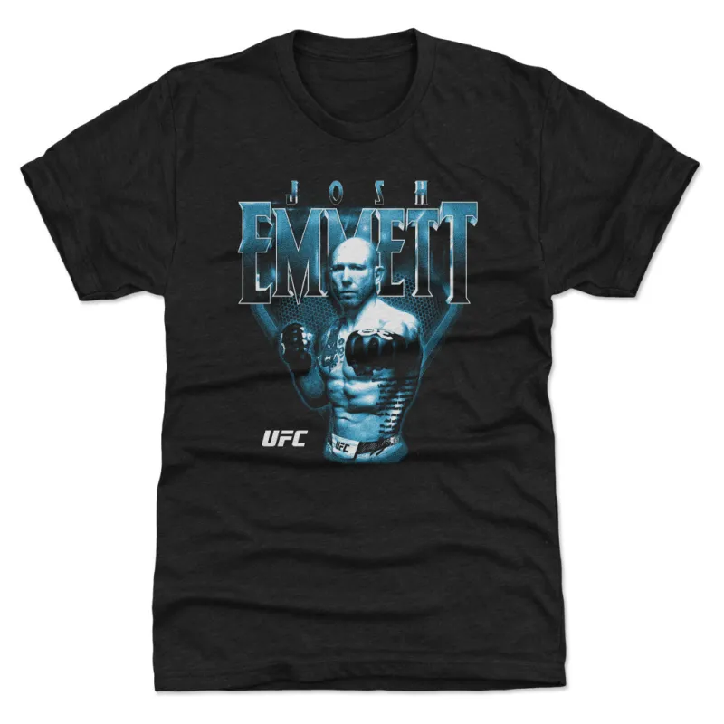 Men's  Black Josh Emmett Retro Bitmap Premium Tri-Blend T-Shirt sold by UFC