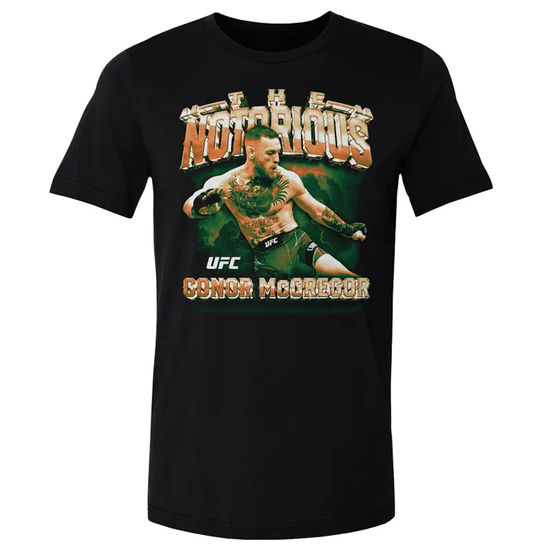 Men's 500 Level Black Conor McGregor "The Notorious" Graphic T-Shirt sold by UFC