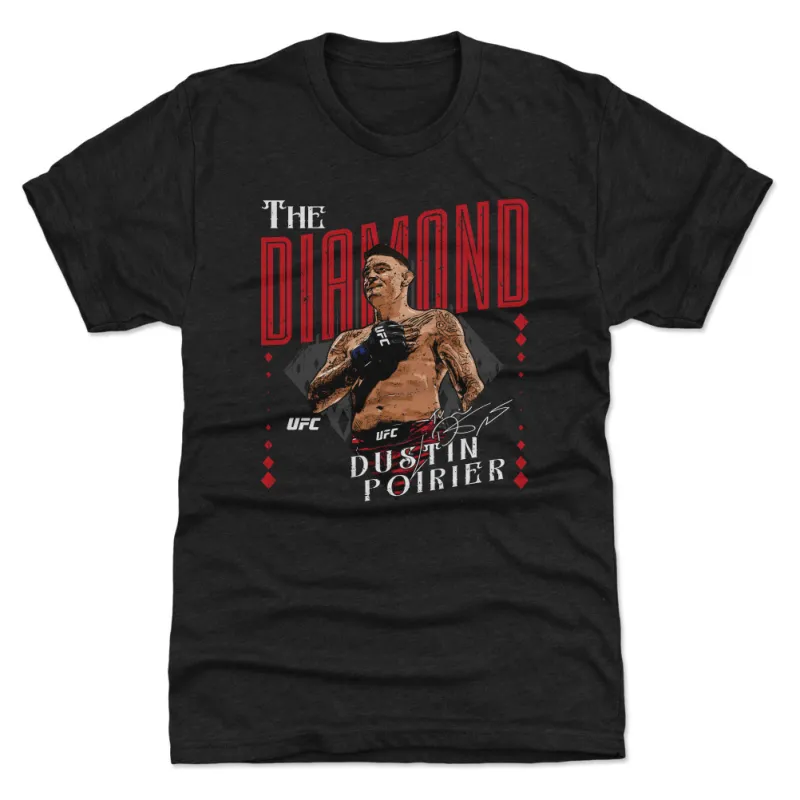 Men's 500 Level  Heather Black Dustin Poirier "The Diamond" Premium Tri-Blend T-Shirt sold by UFC