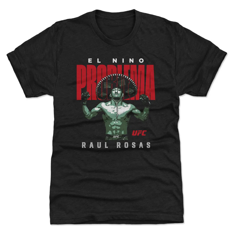 Men's 500 Level Heather Black Raúl Rosas Jr. "El Nino Problema" Premium Tri-Blend T-Shirt sold by UFC