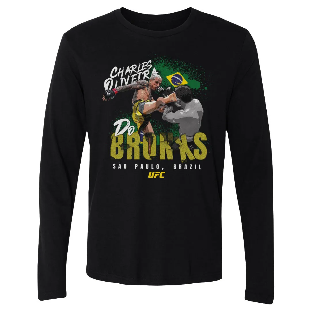 Men's 500 Level Heather Black Charles Oliveira "Do Bronx" Long Sleeve T-Shirt sold by UFC