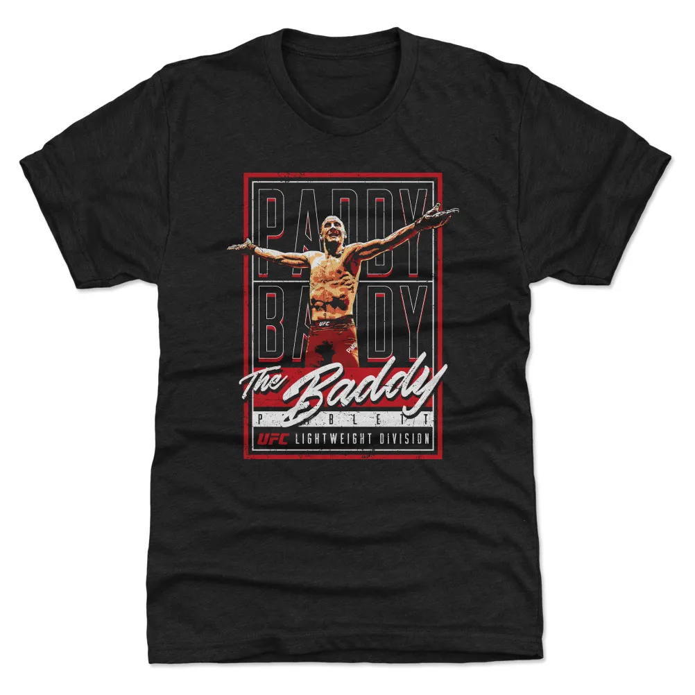 Men's 500 Level Heather Black Paddy Pimblett Celebration Premium Tri-Blend T-Shirt sold by UFC
