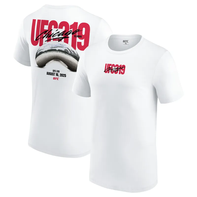 Men's White UFC 319 Landmark T-Shirt sold by UFC