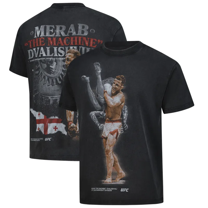 Men's Black Merab Dvalishvili "The Machine" Boxy T-Shirt sold by UFC