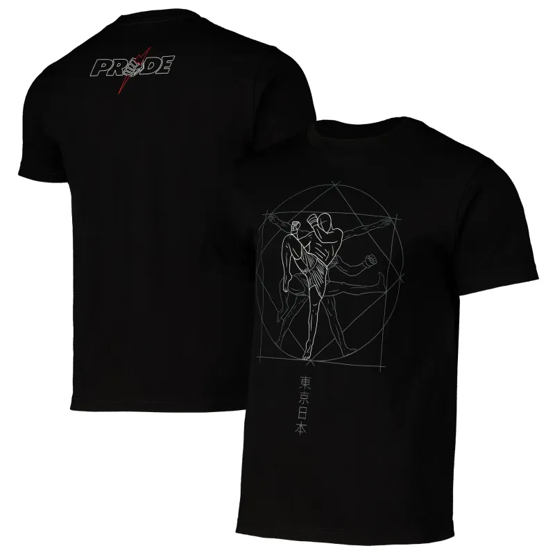 Men's UFC Black Vitruvian Pride Fighting Championships T-Shirt sold by UFC
