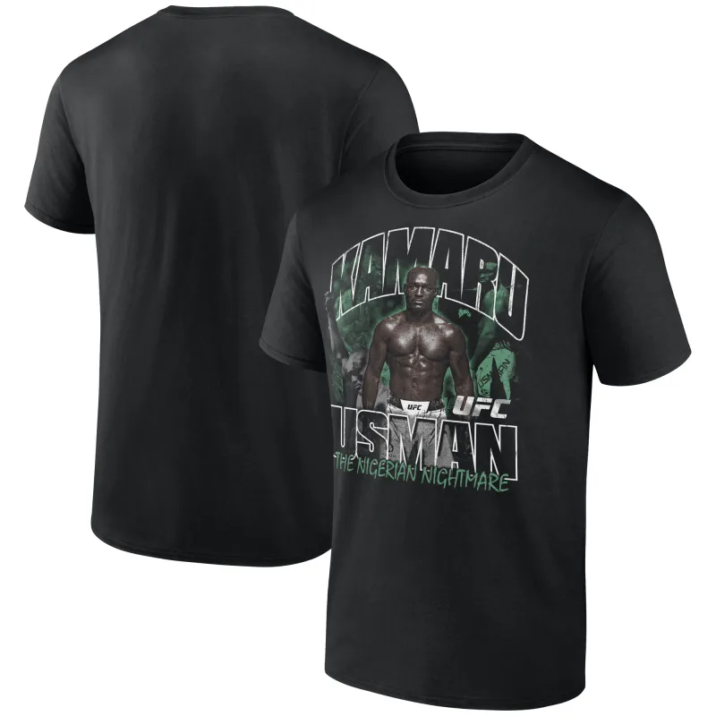 Men's Black Kamaru Usman Fighter T-Shirt sold by UFC