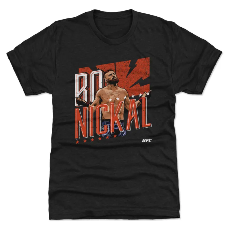 Men's 500 Level Heather Black Bo Nickal Tri-Blend T-Shirt sold by UFC