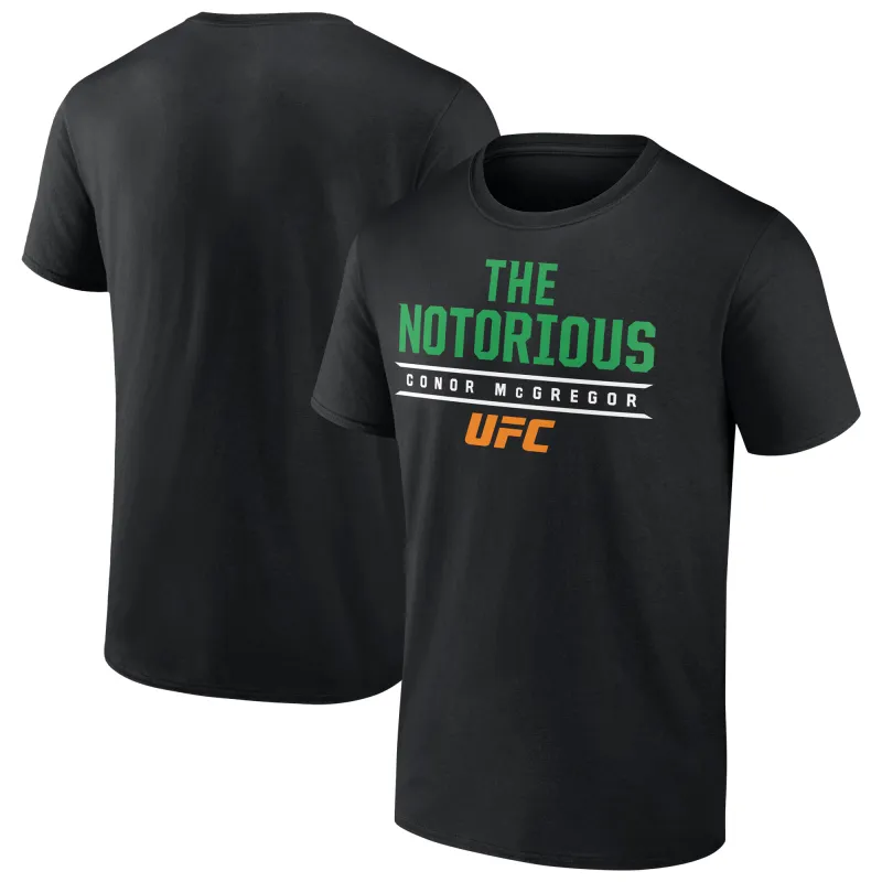 Men's Black Conor McGregor The Notorious T-Shirt sold by UFC