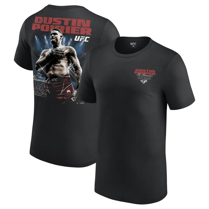 Men's Black Dustin Poirier UFC 318 Last Dance T-Shirt sold by UFC