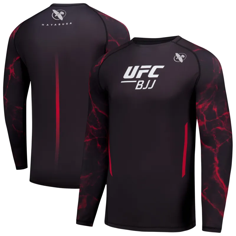 Men's UFC Black Hayabusa Long Sleeve Rashguard T-Shirt sold by UFC