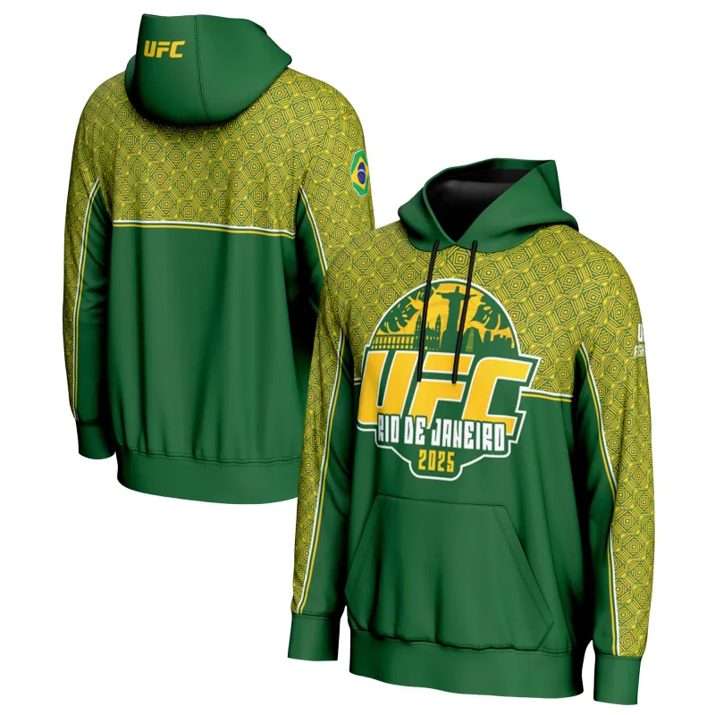Men's Green UFC Fight Night Brazil Hoodie sold by UFC