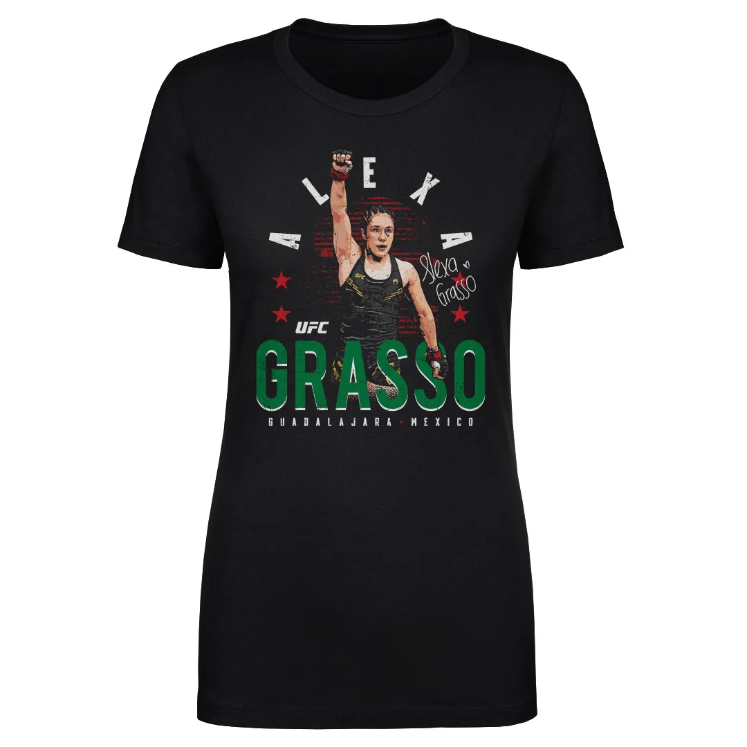 Women's Black Alexa Grasso Guadalajara, Mexico T-Shirt sold by UFC