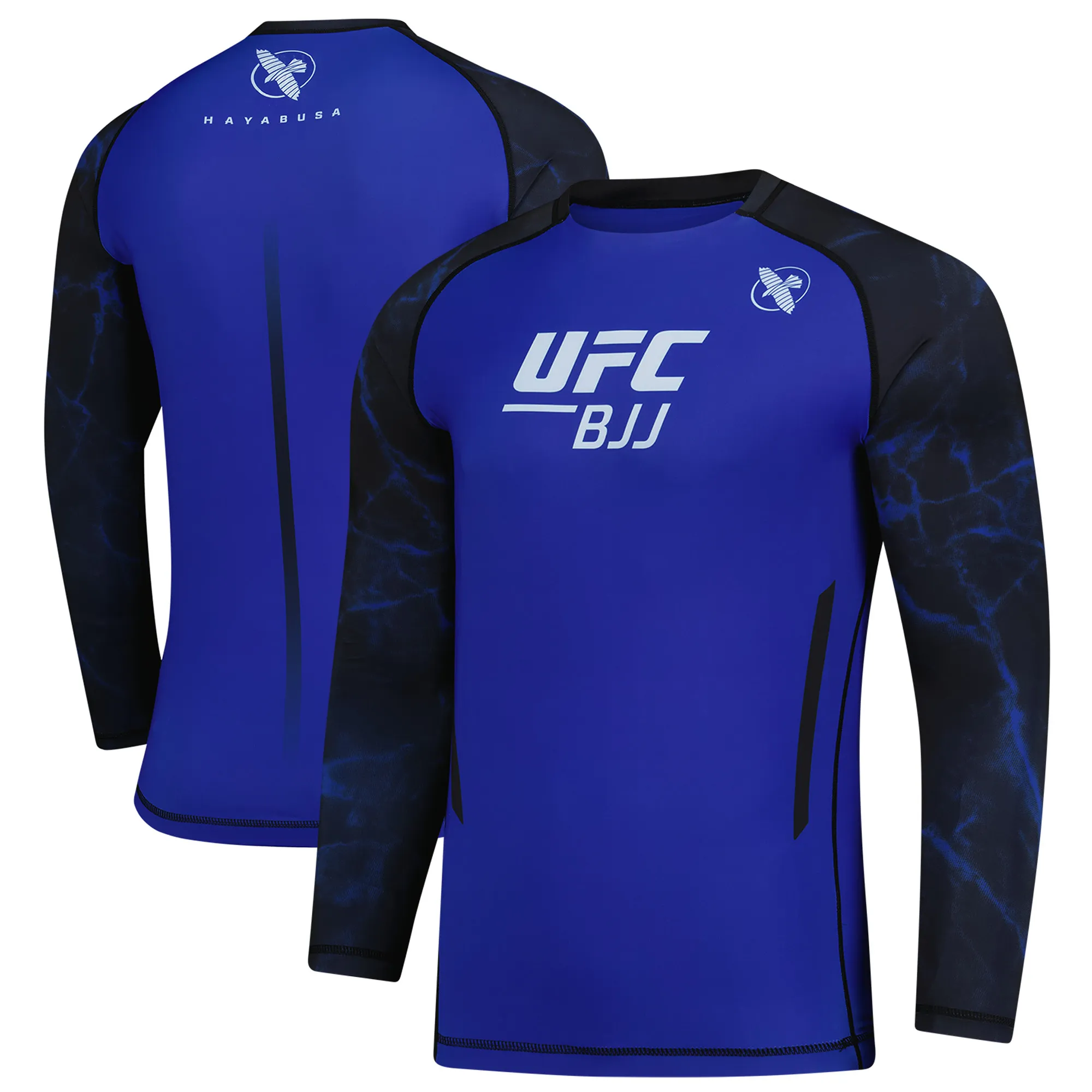 Men's UFC Blue Long Sleeve Rashguard T-Shirt sold by UFC